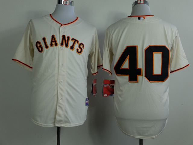 Men San Francisco Giants #40 No name Cream MLB Jerseys